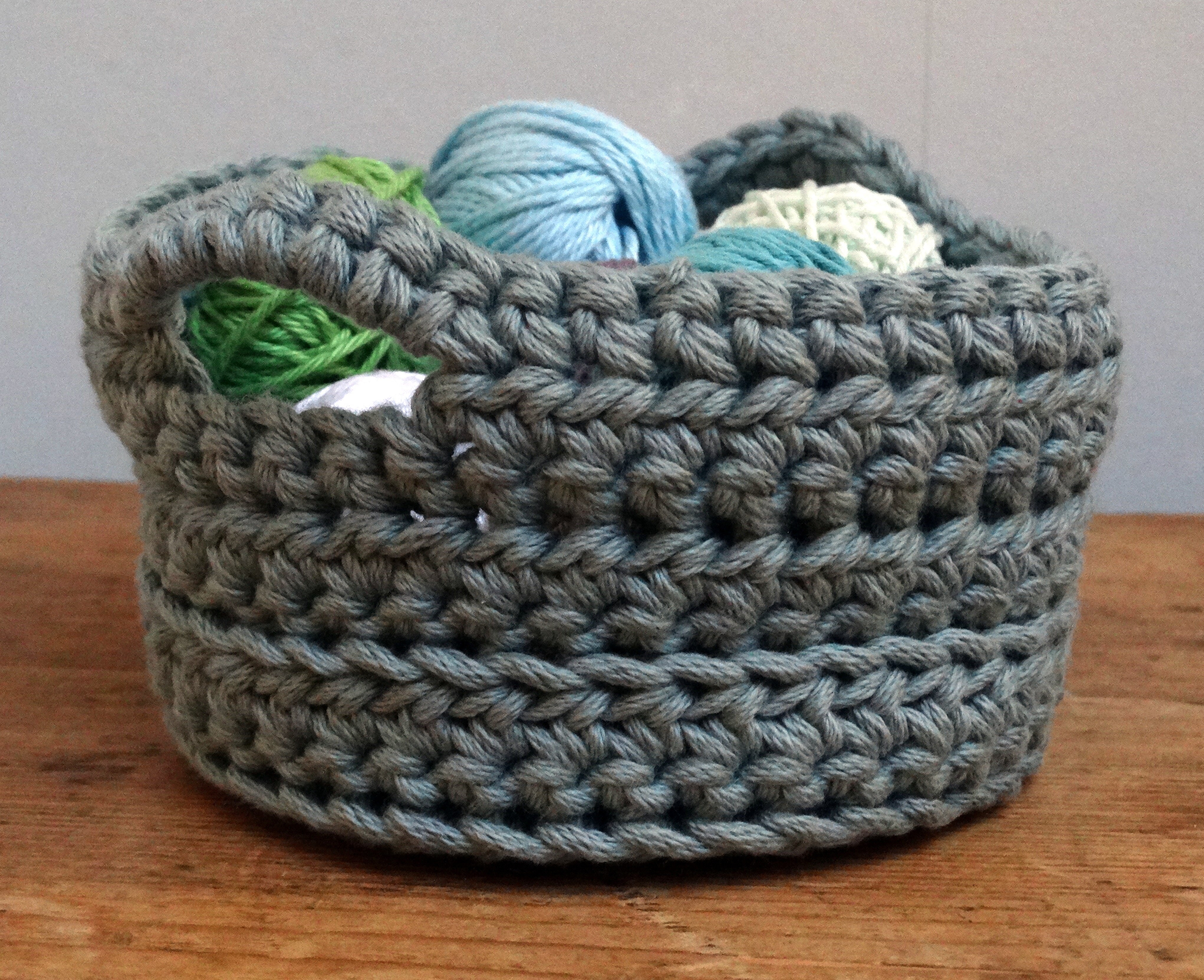 Chunky Crochet  Basket  Made in Winchester